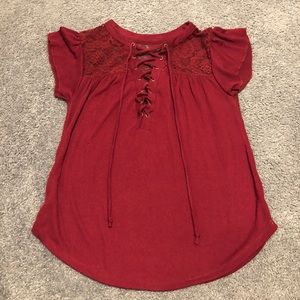 Red blouse